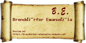 Brendörfer Emanuéla névjegykártya